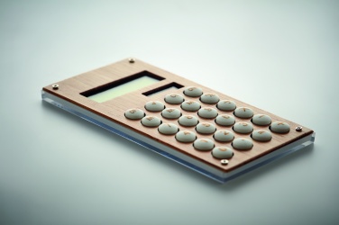 Logo trade promotional gifts image of: 8 digit bamboo calculator