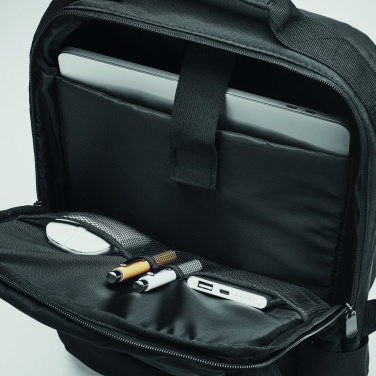 Logo trade promotional giveaway photo of: Laptop backpack in 300D RPET