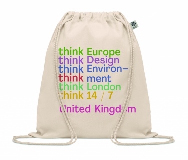 Logotrade promotional merchandise picture of: Organic cotton drawstring bag