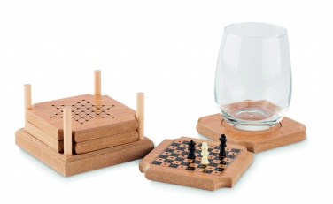 Logo trade corporate gifts picture of: 4-piece coaster game set