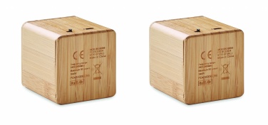 Logotrade business gifts photo of: Set of Bamboo wireless speaker