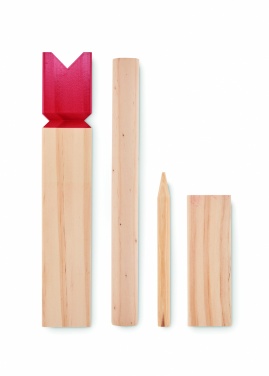 Logo trade promotional giveaways picture of: Pinewood outdoor throwing game