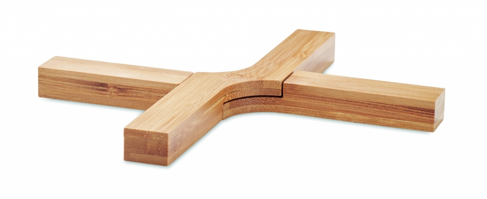 Logotrade promotional products photo of: Bamboo foldable pot stand