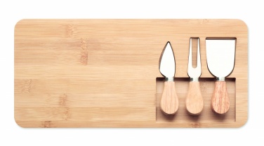 Logotrade business gift image of: Bamboo Cheese board set Leipzig