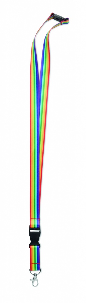 Logotrade promotional gifts photo of: Rainbow RPET lanyard