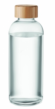 Logotrade business gift image of: Glass bottle 650ml bamboo lid