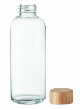 Logotrade advertising products photo of: Glass bottle 650ml bamboo lid