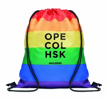 Logotrade advertising product picture of: Rainbow RPET drawstring bag