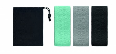 Logo trade corporate gifts picture of: Set of 3 fitness bands in pouch