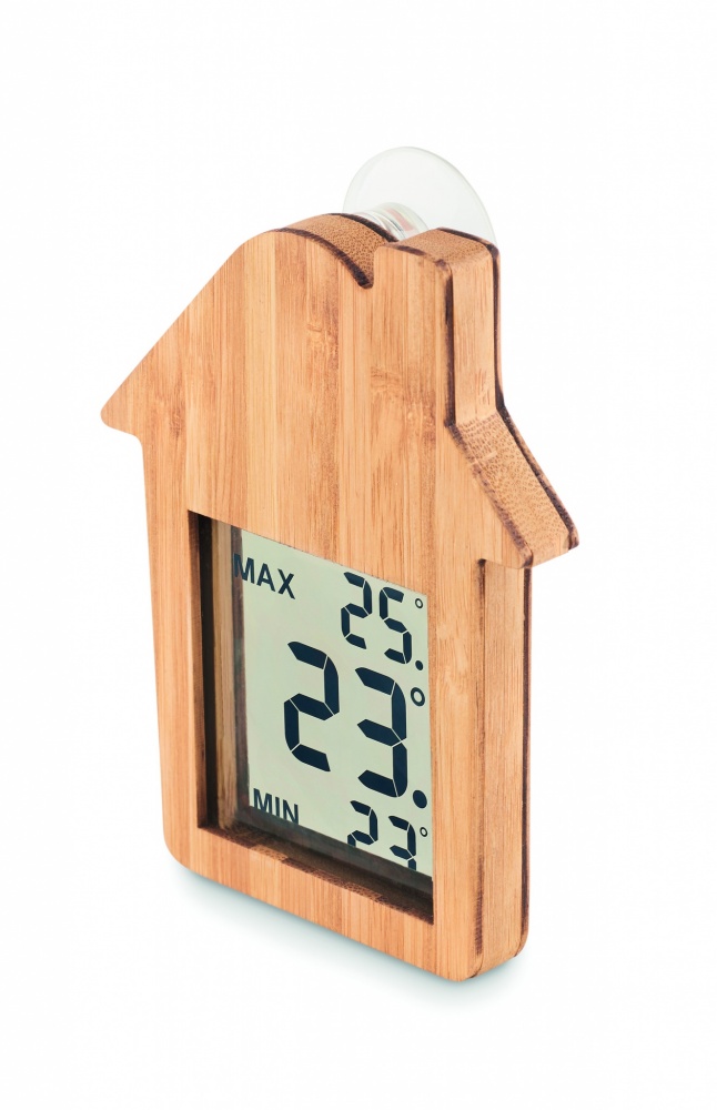 Logo trade business gifts image of: Bamboo weather station HISA