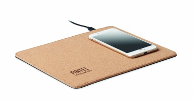 Logotrade promotional giveaway image of: Cork mouse mat charger 15W