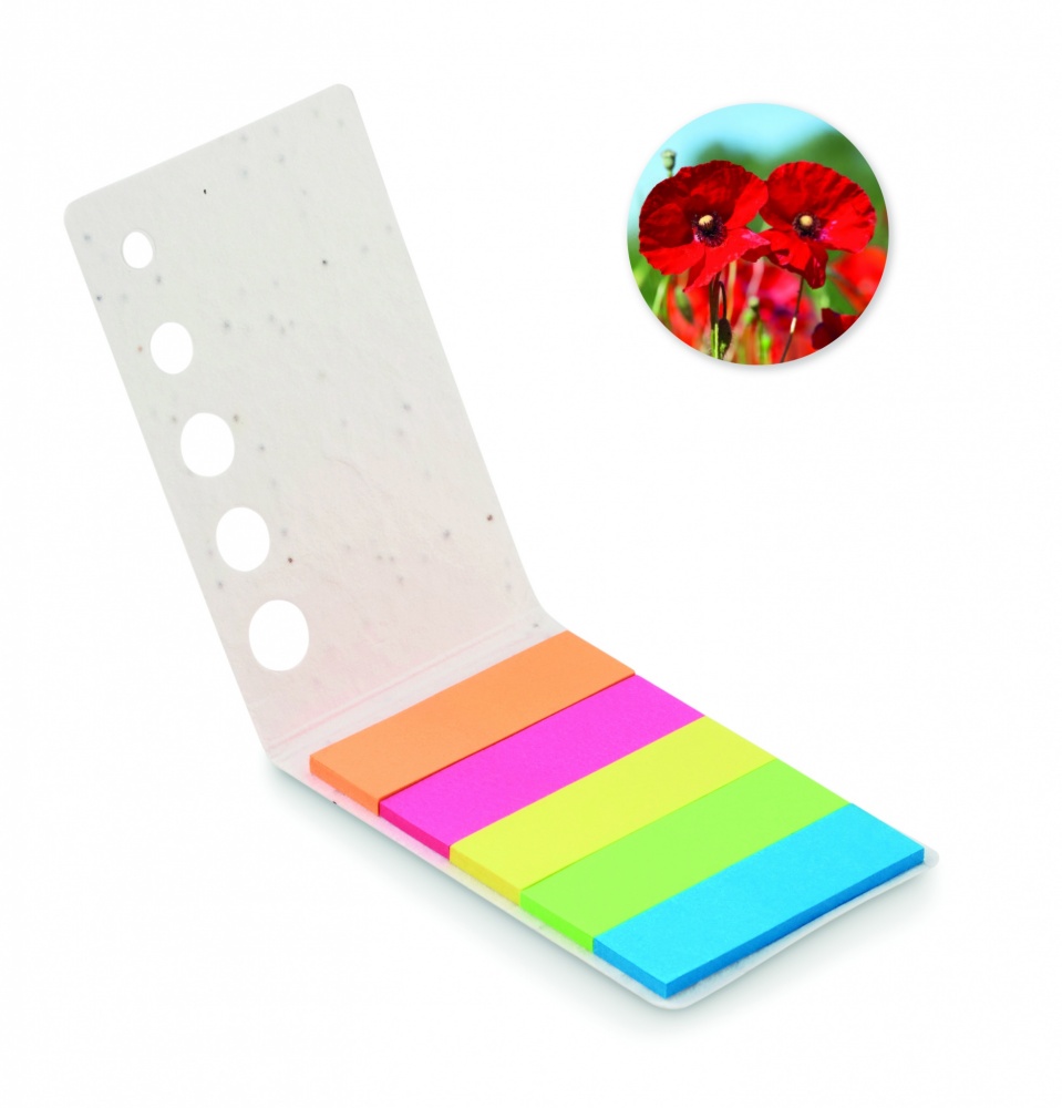 Logotrade promotional gift picture of: Seed paper page markers pad