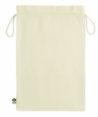 Logo trade promotional giveaways image of: Large organic cotton gift bag