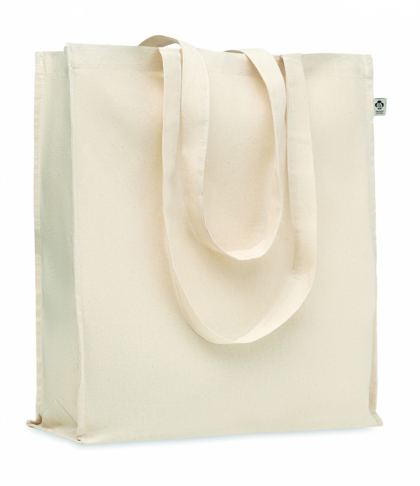 Logo trade promotional merchandise image of: Organic cotton shopping bag
