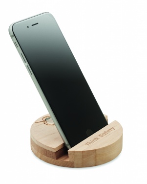 Logo trade promotional merchandise photo of: Birch Wood phone stand