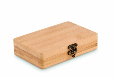 Logo trade promotional items picture of: 13 piece tool set, bamboo case