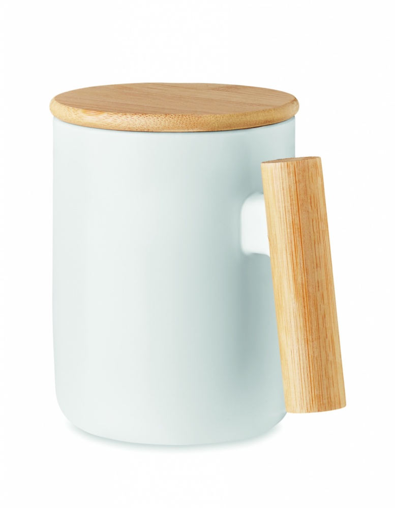 Logo trade promotional merchandise photo of: Porcelain mug with lid 380 ml