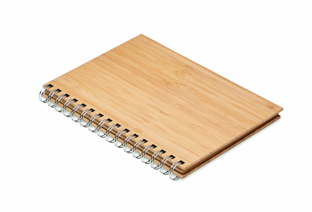 Logo trade promotional items picture of: A5 ring bound Bamboo notebook