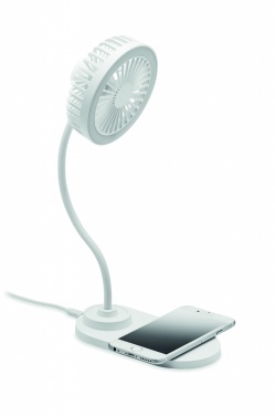 Logo trade promotional merchandise picture of: Desktop charger fan with light