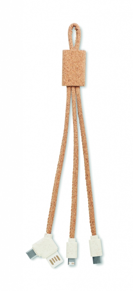Logo trade business gift photo of: 3 in 1 charging cable in cork