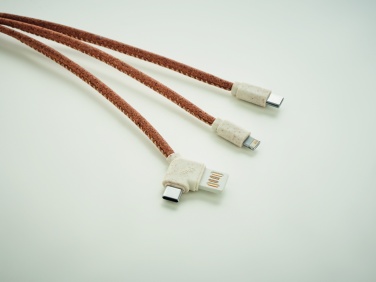 Logo trade promotional products picture of: 3 in 1 charging cable in cork