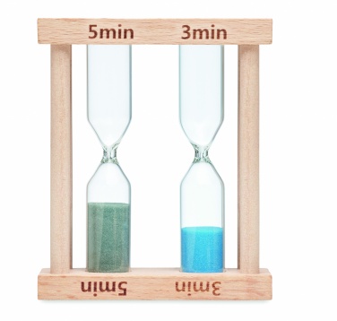 Logotrade promotional products photo of: Set of 2 wooden sand timers