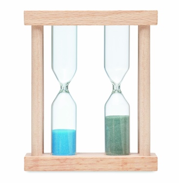 Logotrade promotional merchandise picture of: Set of 2 wooden sand timers