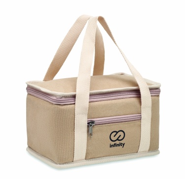 Logo trade promotional item photo of: 6 can cool bag canvas 320gr/m²