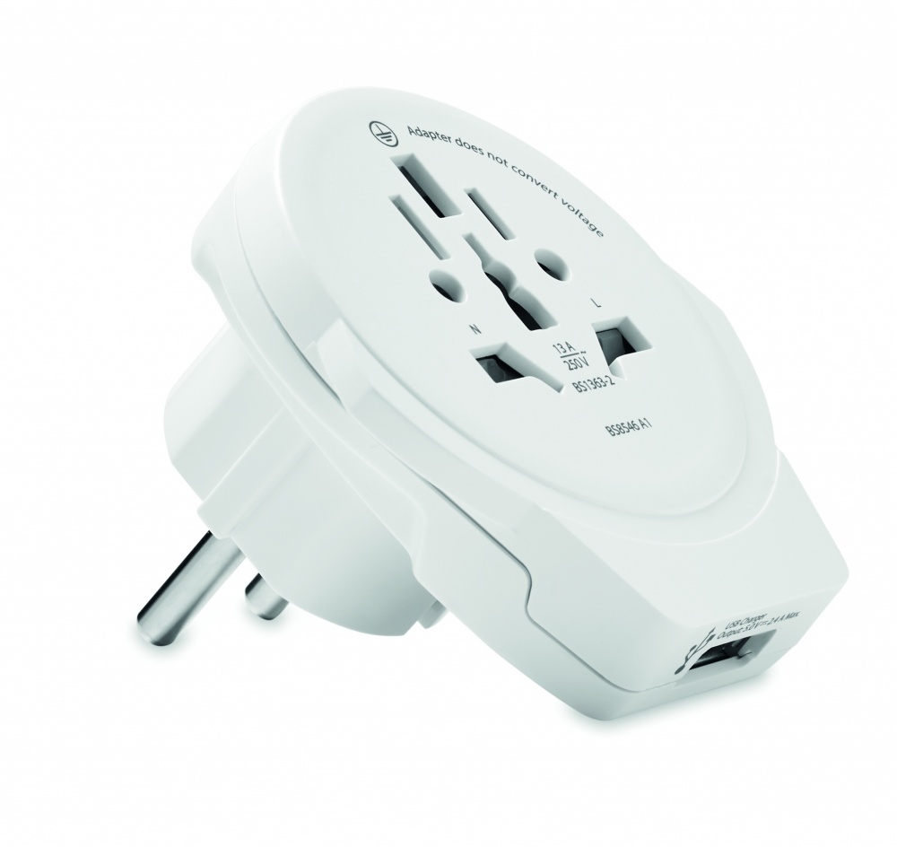 Logo trade business gifts image of: Skross World to Europe USB 12W