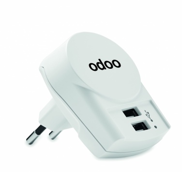 Logo trade promotional merchandise picture of: Skross Euro USB Charger (2xA) 12W