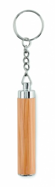 Logo trade promotional giveaways image of: Mini bamboo torch with keyring
