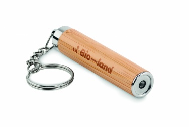 Logo trade promotional merchandise photo of: Mini bamboo torch with keyring