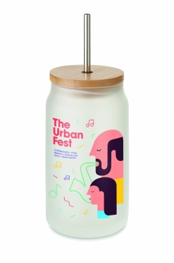 Logo trade promotional merchandise photo of: Sublimation mason jar 400 ml
