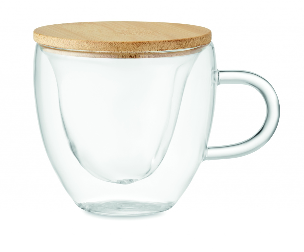 Logo trade promotional gifts image of: Double wall borosilicate glass