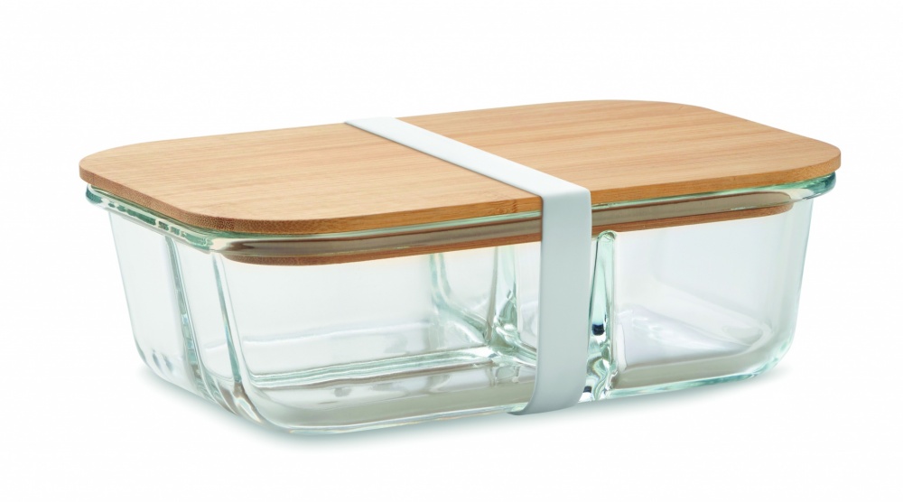 Logo trade promotional gifts image of: Glass lunch box with bamboo lid