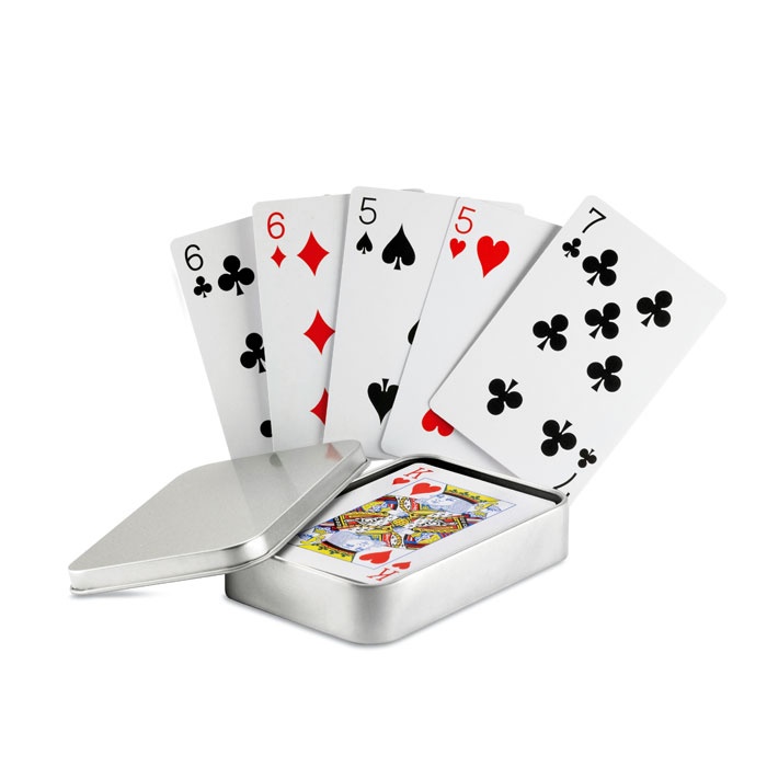Logotrade business gift image of: Playing cards in tin box