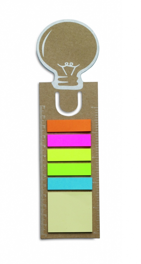 Logo trade promotional merchandise photo of: Bookmark with sticky memo pad