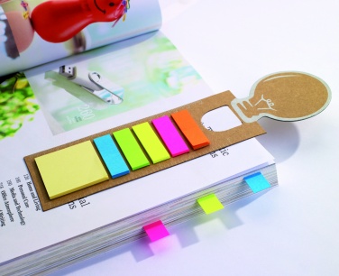 Logo trade promotional gifts image of: Bookmark with sticky memo pad