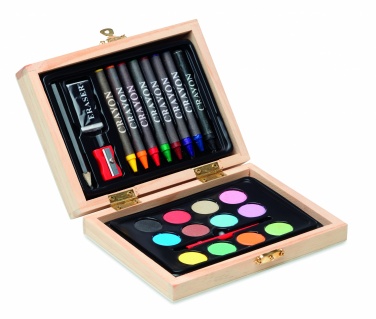 Logo trade promotional product photo of: Painting set in wooden box