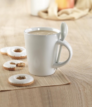 Logo trade advertising products image of: Sublimation mug with spoon