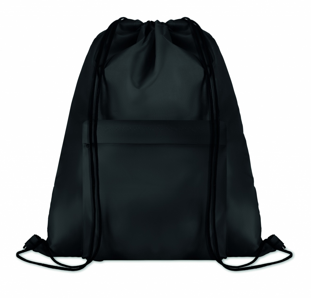 Logo trade advertising products image of: 210D Polyester drawstring bag