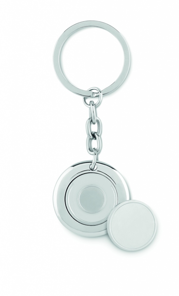 Logotrade advertising product picture of: Key ring with token Cēsis