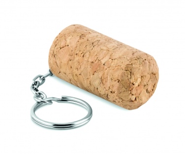 Logo trade business gift photo of: Wine cork key ring Sigulda