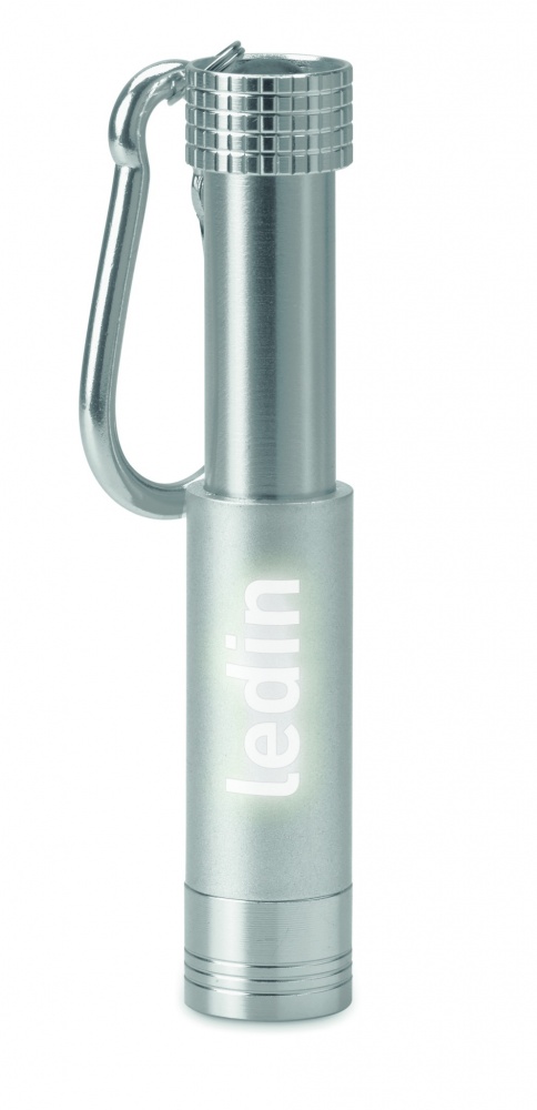 Logo trade promotional merchandise picture of: Aluminium/ABS LED key ring Aizkraukle