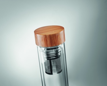 Logo trade corporate gift photo of: Double wall glass bottle 400ml München