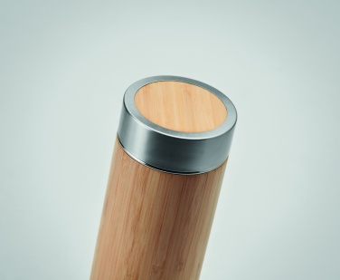 Logotrade business gift image of: Double wall bamboo flask 400ml