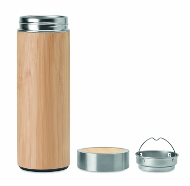 Logo trade promotional giveaway photo of: Double wall bamboo flask 400ml