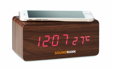 Logotrade corporate gifts photo of: LED clock/5W wireless charger