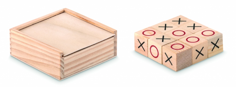 Logotrade promotional product picture of: Wooden tic tac toe