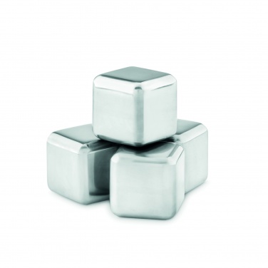 Logotrade promotional items photo of: Set of 4 SS ice cubes in pouch